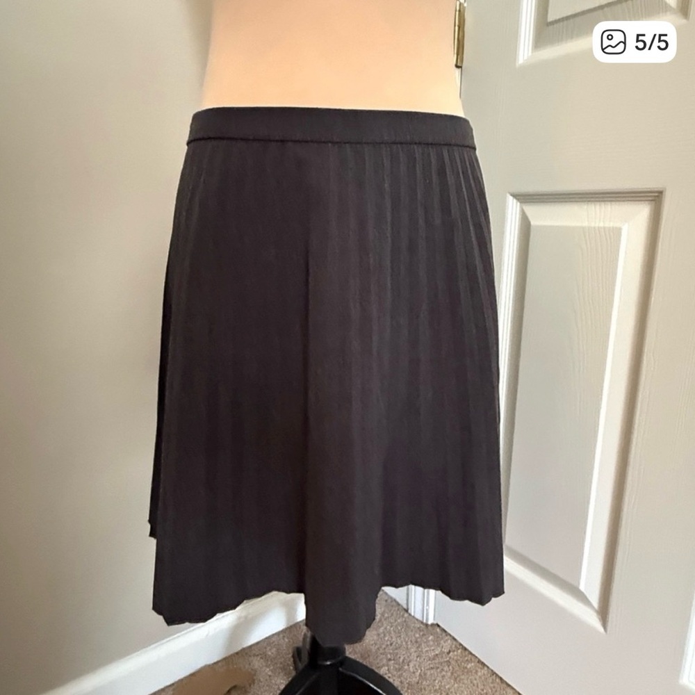 J. Crew Dark Gray Pleated Skirt